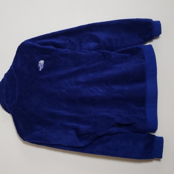 The North Face blue zip up fuzzy, teddy, fleece, gorpcore, women's size small. - Picture 9 of 10